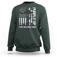 Purple Up For Military Kids Sweatshirt Camo American Flag Military Child Month USA Camouflage