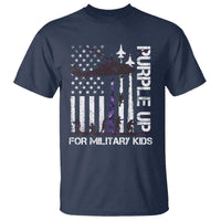 Purple Up For Military Kids T Shirt Camo American Flag Military Child Month USA Camouflage