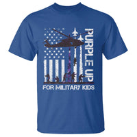Purple Up For Military Kids T Shirt Camo American Flag Military Child Month USA Camouflage