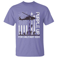 Purple Up For Military Kids T Shirt Camo American Flag Military Child Month USA Camouflage