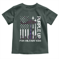 Purple Up For Military Kids Toddler T Shirt Camo American Flag Military Child Month USA Camouflage