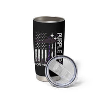 Purple Up For Military Kids Tumbler Cup Camo American Flag Military Child Month USA Camouflage