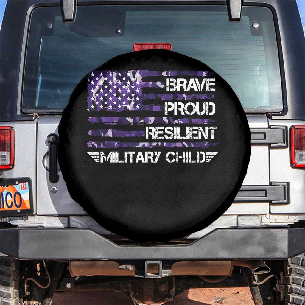 Military Kids Military Child Spare Tire Cover Camo American Flag USA Camouflage