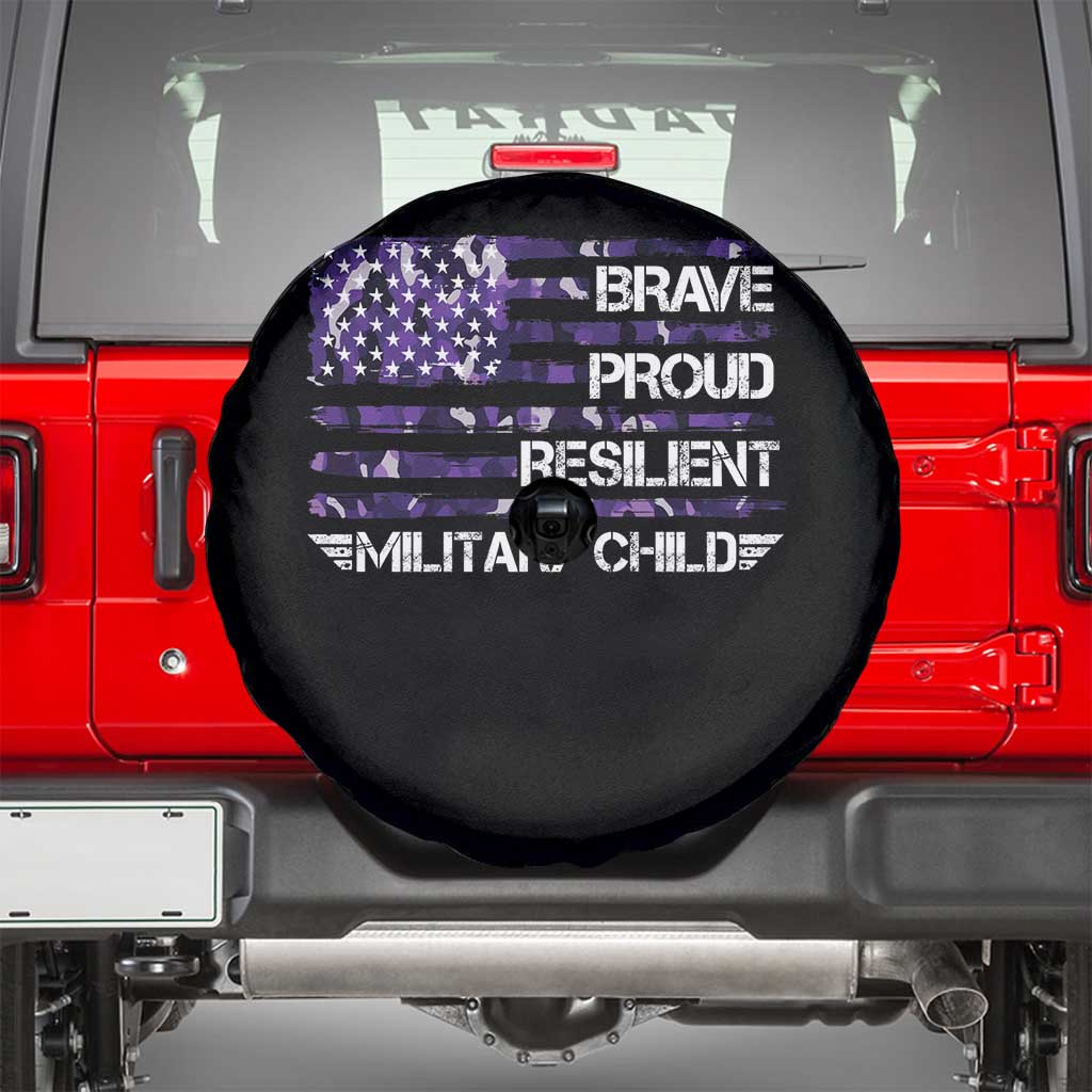 Military Kids Military Child Spare Tire Cover Camo American Flag USA Camouflage