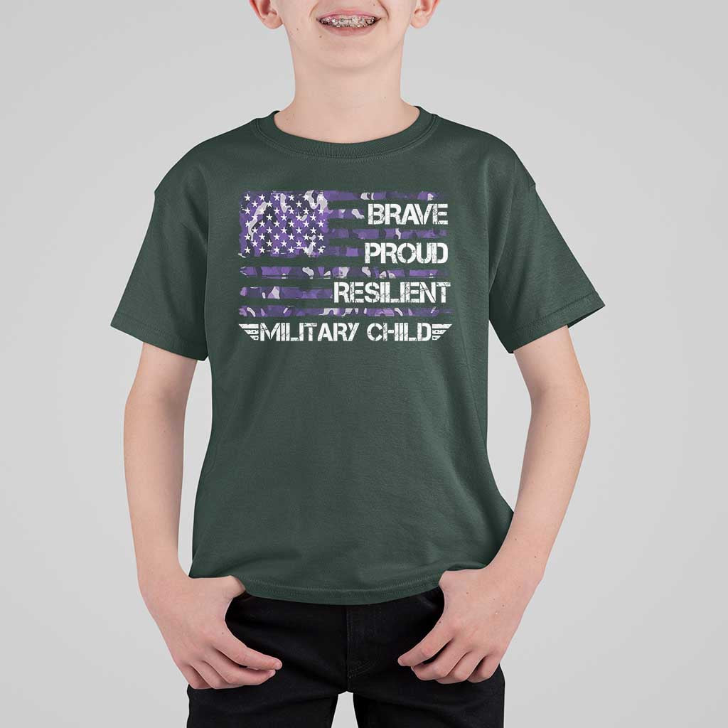 Military Kids Military Child T Shirt For Kid Camo American Flag USA Camouflage