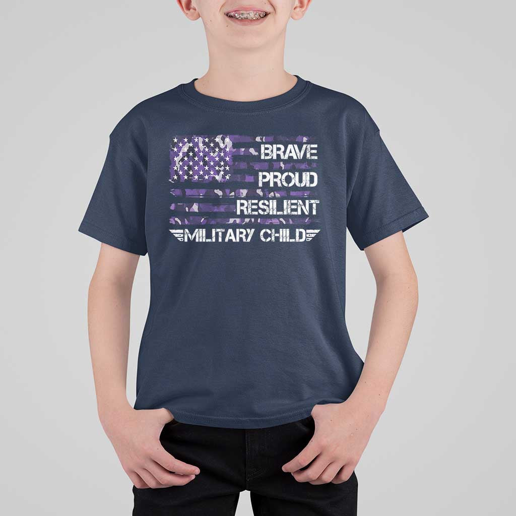 Military Kids Military Child T Shirt For Kid Camo American Flag USA Camouflage