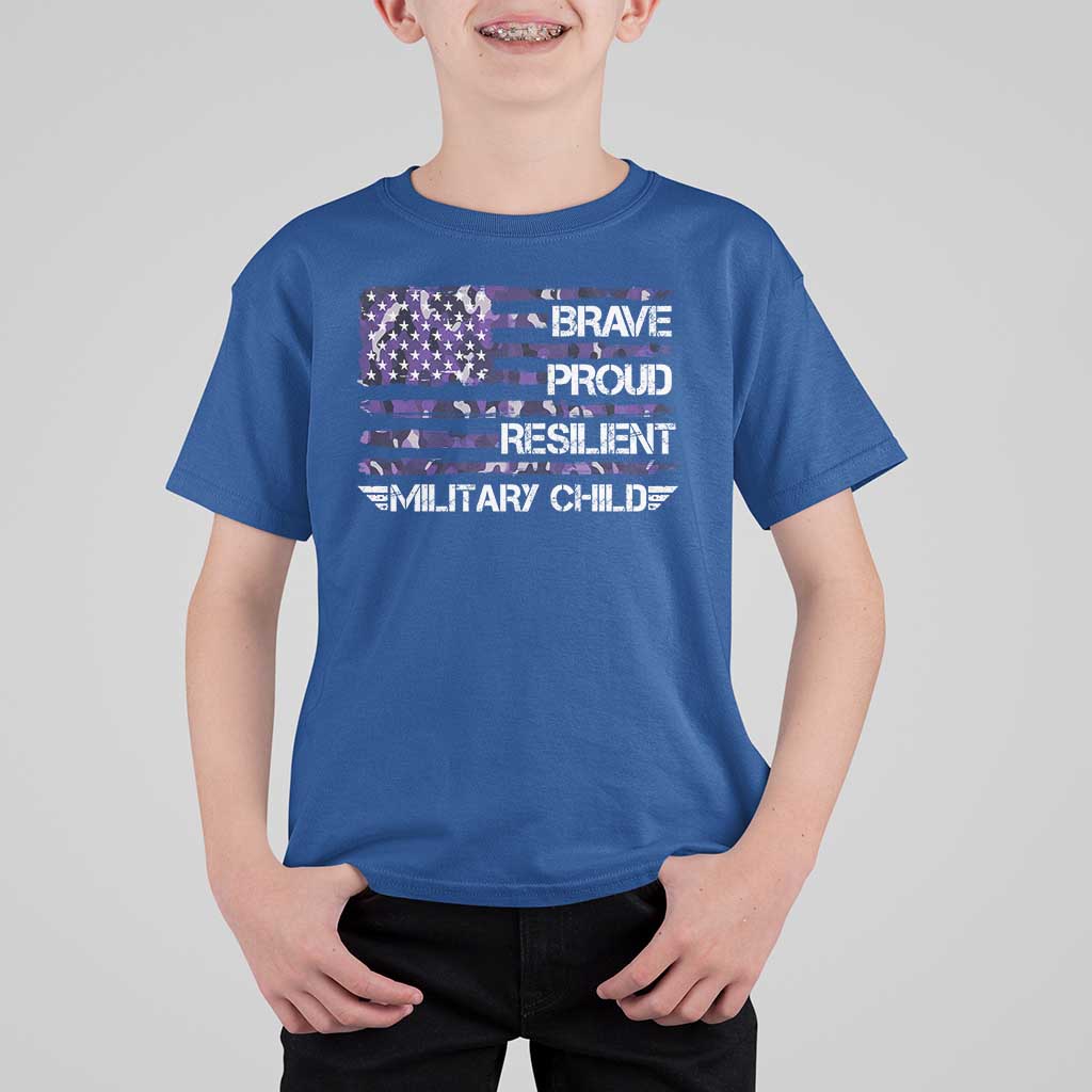 Military Kids Military Child T Shirt For Kid Camo American Flag USA Camouflage