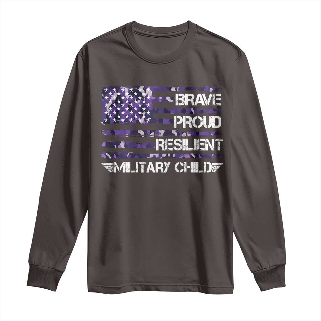 Military Kids Military Child Long Sleeve Shirt Camo American Flag USA Camouflage