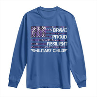 Military Kids Military Child Long Sleeve Shirt Camo American Flag USA Camouflage