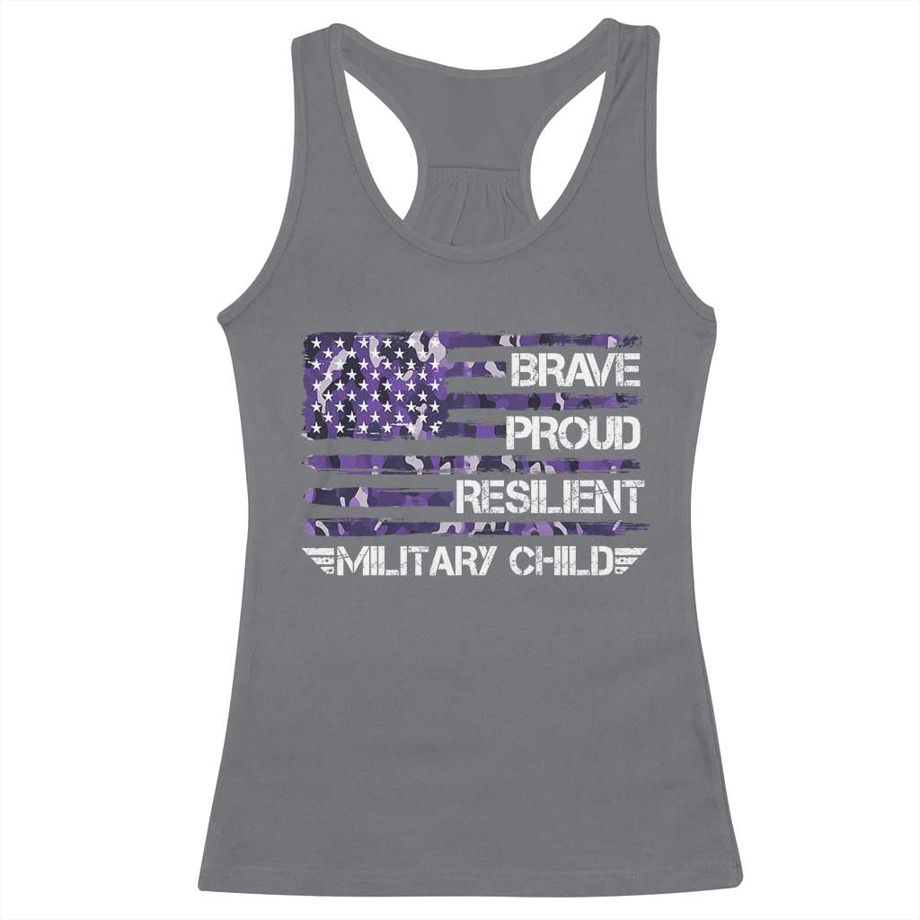 Military Kids Military Child Racerback Tank Top Camo American Flag USA Camouflage