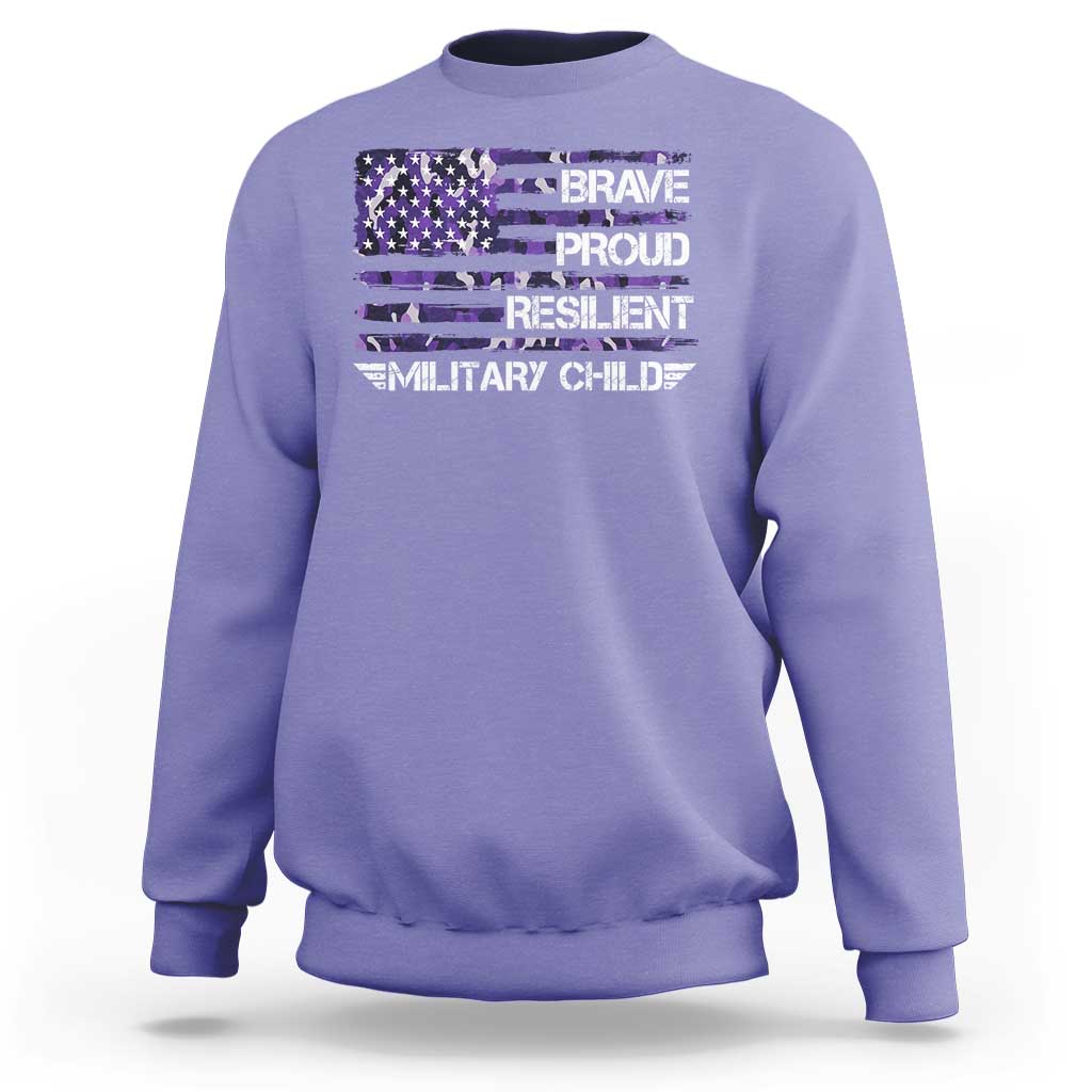 Military Kids Military Child Sweatshirt Camo American Flag USA Camouflage