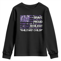 Military Kids Military Child Youth Sweatshirt Camo American Flag USA Camouflage