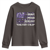 Military Kids Military Child Youth Sweatshirt Camo American Flag USA Camouflage