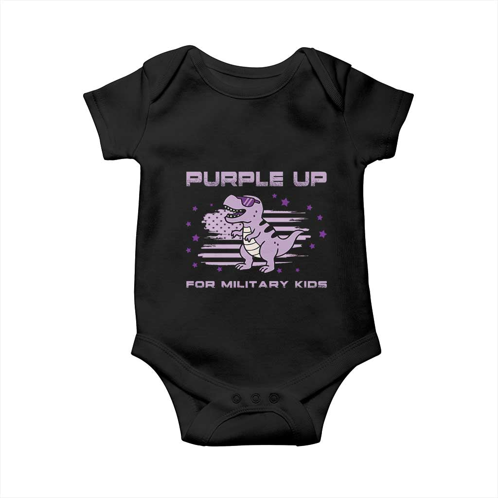 Purple Up For Military Kids Baby Onesie Military Child Month Army Dinosaur Dino
