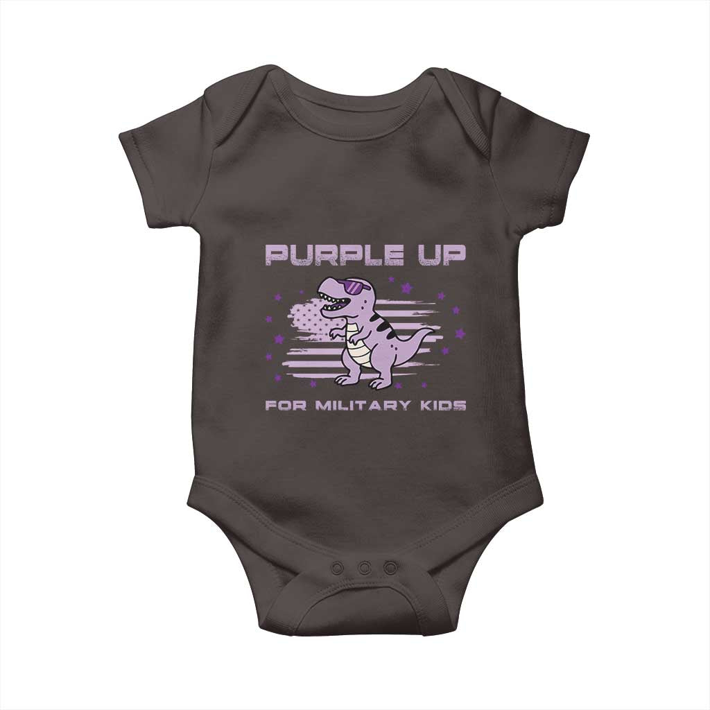 Purple Up For Military Kids Baby Onesie Military Child Month Army Dinosaur Dino