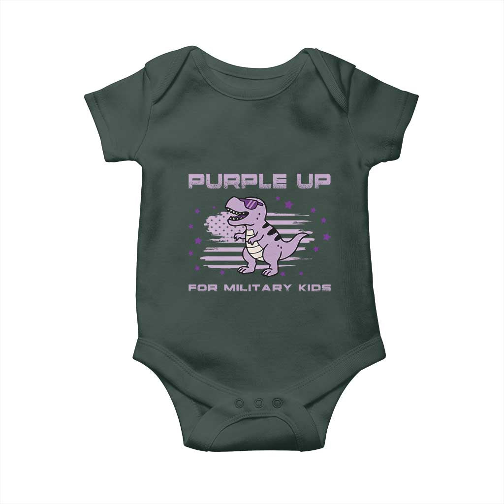 Purple Up For Military Kids Baby Onesie Military Child Month Army Dinosaur Dino
