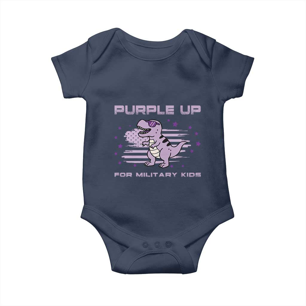 Purple Up For Military Kids Baby Onesie Military Child Month Army Dinosaur Dino