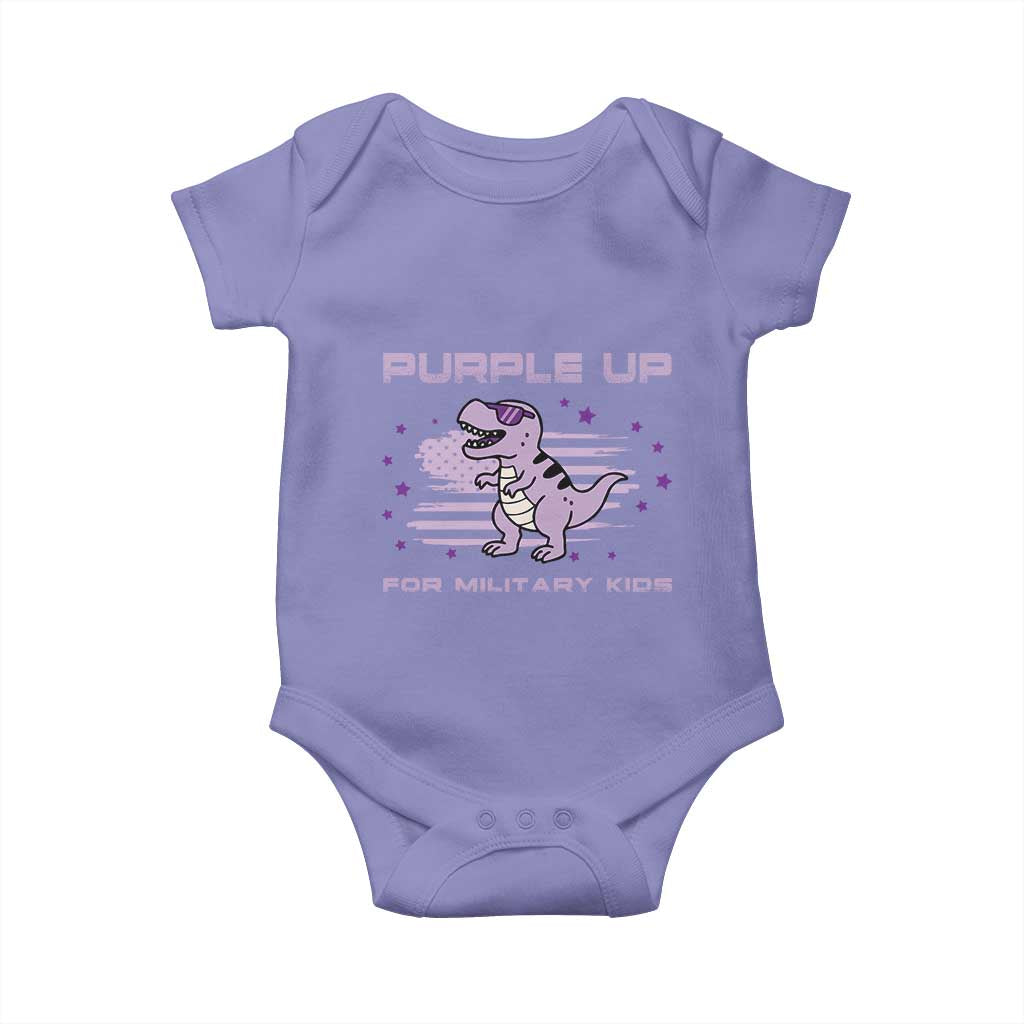 Purple Up For Military Kids Baby Onesie Military Child Month Army Dinosaur Dino
