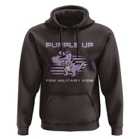 Purple Up For Military Kids Hoodie Military Child Month Army Dinosaur Dino