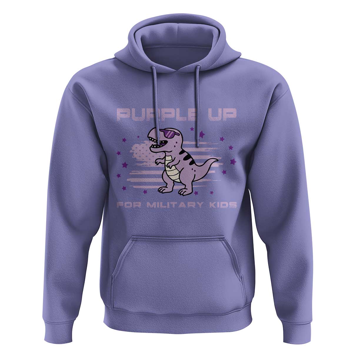 Purple Up For Military Kids Hoodie Military Child Month Army Dinosaur Dino