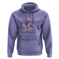 Purple Up For Military Kids Hoodie Military Child Month Army Dinosaur Dino