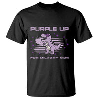 Purple Up For Military Kids T Shirt Military Child Month Army Dinosaur Dino