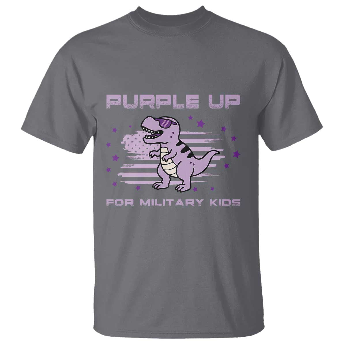 Purple Up For Military Kids T Shirt Military Child Month Army Dinosaur Dino