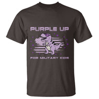 Purple Up For Military Kids T Shirt Military Child Month Army Dinosaur Dino