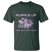 Purple Up For Military Kids T Shirt Military Child Month Army Dinosaur Dino