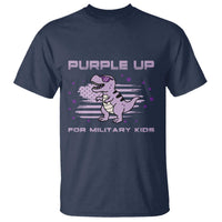 Purple Up For Military Kids T Shirt Military Child Month Army Dinosaur Dino