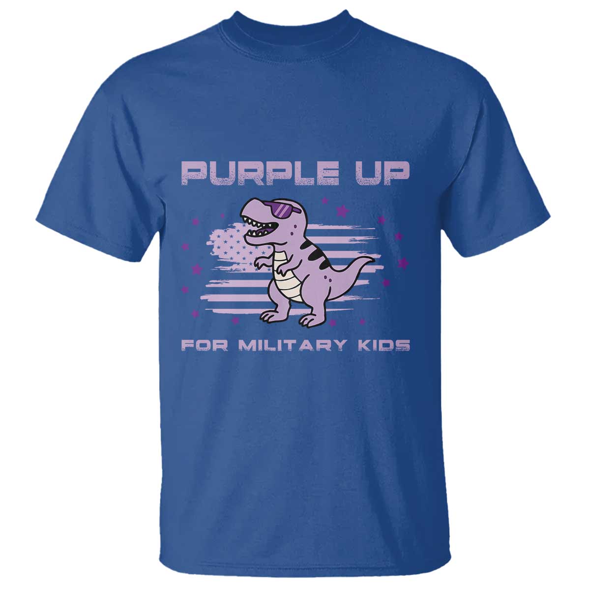 Purple Up For Military Kids T Shirt Military Child Month Army Dinosaur Dino