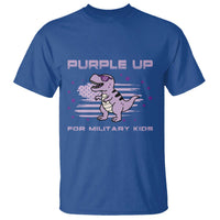 Purple Up For Military Kids T Shirt Military Child Month Army Dinosaur Dino