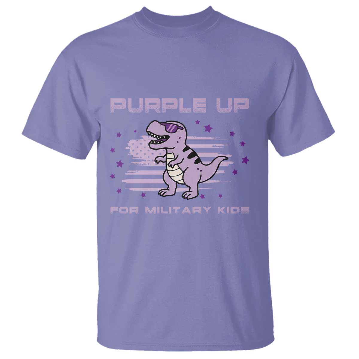 Purple Up For Military Kids T Shirt Military Child Month Army Dinosaur Dino