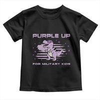 Purple Up For Military Kids Toddler T Shirt Military Child Month Army Dinosaur Dino