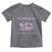 Purple Up For Military Kids Toddler T Shirt Military Child Month Army Dinosaur Dino