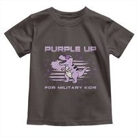Purple Up For Military Kids Toddler T Shirt Military Child Month Army Dinosaur Dino