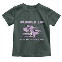 Purple Up For Military Kids Toddler T Shirt Military Child Month Army Dinosaur Dino