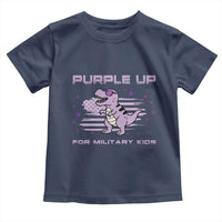 Purple Up For Military Kids Toddler T Shirt Military Child Month Army Dinosaur Dino