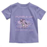 Purple Up For Military Kids Toddler T Shirt Military Child Month Army Dinosaur Dino