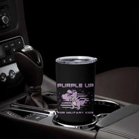 Purple Up For Military Kids Tumbler Cup Military Child Month Army Dinosaur Dino