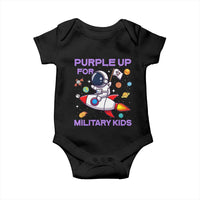 Purple Up For Military Kids Baby Onesie Military Child Month Astronaut Funny