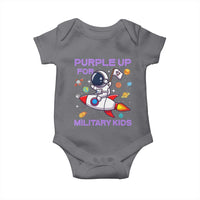 Purple Up For Military Kids Baby Onesie Military Child Month Astronaut Funny