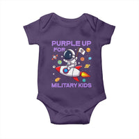 Purple Up For Military Kids Baby Onesie Military Child Month Astronaut Funny