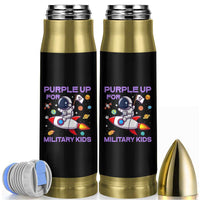Purple Up For Military Kids Bullet Tumbler Military Child Month Astronaut Funny