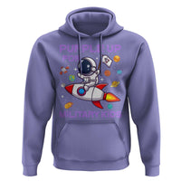 Purple Up For Military Kids Hoodie Military Child Month Astronaut Funny