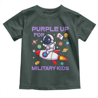 Purple Up For Military Kids Toddler T Shirt Military Child Month Astronaut Funny