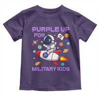 Purple Up For Military Kids Toddler T Shirt Military Child Month Astronaut Funny