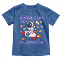 Purple Up For Military Kids Toddler T Shirt Military Child Month Astronaut Funny