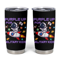 Purple Up For Military Kids Tumbler Cup Military Child Month Astronaut Funny