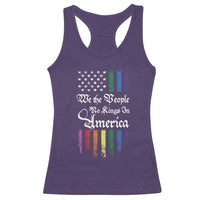 We The People No Kings In America Racerback Tank Top LGBTQ Rainbow USA Flag Gay Pride LGBT Ally